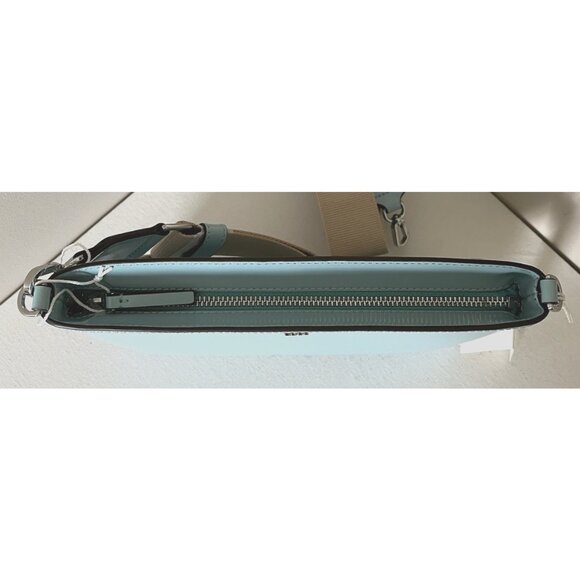 New Tory Burch Blake Patent Swingpack Crossbody Leather Angel Blue - Picture 5 of 6